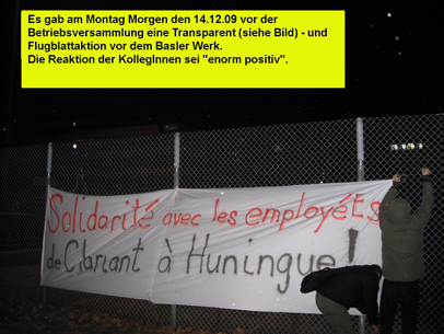 Clariant-Beschäftigte in Frankreich im Streik